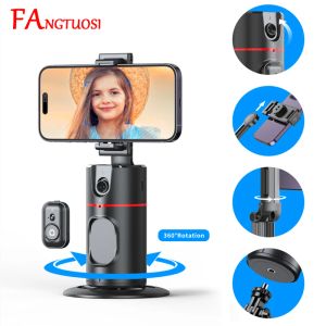 Sticks Fangtuosi 2023 Nuevo 360 Rotación Estabilizador de gimbal Selfie Stick Monopod Desktop Tracking Gimbal Ptz para Tiktok Smartphone Live