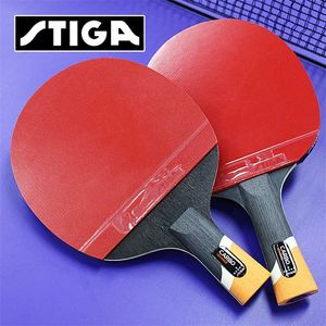 STIGA 6 étoiles Raquette de tennis de table Pro Ping-pong Paddle Pimples In For Offensive Rackets Sport Stiga Racket Hollow handle 220105