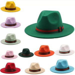 Stingy Brim Hats Sombrero de jazz Sombreros de fieltro unisex Moda para mujeres y hombres Estrella de rock al por mayor