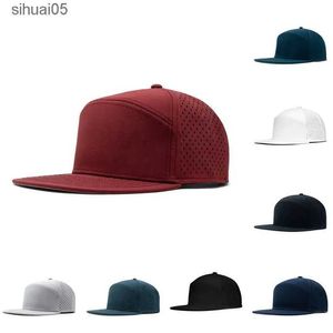 Stingy Hats Gros plat bill flex fit personnalisé snapback gorras imperméable découpé au laser blanc plaine 6 panneau casquette de baseball Melin chapeaux LL 240229