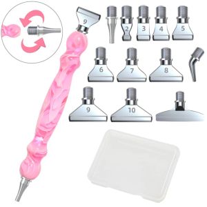 Stitch 1 Set 5d Crystal Resin Diamond Painting Pen Tips Metal Tips Point Perce Pen Glue Clay Tray Painting Diamond Art Cross Stitch Tool Kit d'outils