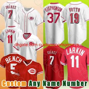 point 5 Johnny Bench 19 Joey Votto Baseball Pete Rose Maillots Barry Larkin Jonathan India Hunter Greene Tyler Stephenson Eugenio Suarez Ken Griffey Jr Matt Reynolds