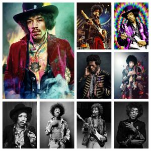 Guitariste de point Jimi Hendrix Diamond Art Painting Kits Rock Music Star Art Wall Cross Stitch broderie mosaïque Salon Home Decor