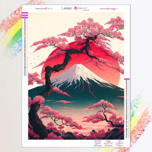Stitch Paisaje Japonés Pintura De Diamante Sakura Monte Fuji Kits De Punto De Cruz Completo Mosaico De Diamantes Bordado Diy Decoraciones Para El Hogar Regalo
