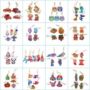 Stitch New Special Diamond Rose Keychain Decoration bricolage Decoration Car Small Pendant Diamond Painting Quatre ensembles