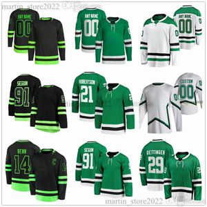 Maillots de hockey cousus 2023/24 91 Tyler Seguin 14 Jamie Benn 21 Jason Robertson 24 Roope Hintz 29 Jake Oettinger 16 Joe Pavelski 4 Miro Heiskanen 41 Scott Wedgewood