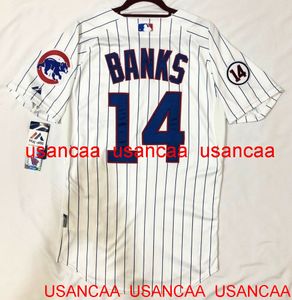 Cousue Ernie Banks Jersey Jersey Jersey Jerseys hommes Femmes Youth Baseball XS-5XL 6XL