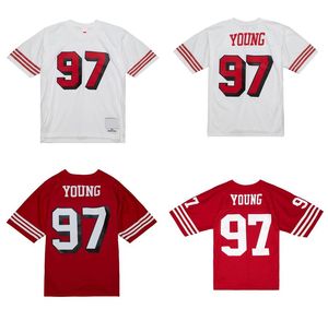 Jerseys de football cousus 97 Bryant Young 1994 Mesh Legacy Retired Retro Classics Jersey Men Women Youth Youth S-6XL