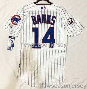 Maillot rétro cousu ERNIE BANKS COOL BASE JERSEY Hommes Femmes Jeunesse Baseball Jersey XS-5XL 6XL