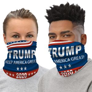 Stock barato Ciclismo Máscaras Bufanda Bandana Motocicleta Bufandas Pañuelo Cuello Mascarilla Al aire libre Trump Mantenga a Estados Unidos Grandes bufandas FY915