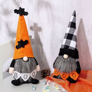 Stock d'ornements d'Halloween BOO Bat Décorations d'Halloween pour la maison Halloween Gnome Poupée Enfants Jouets DIY Festival Bar Fournitures de fête à domicile CS03