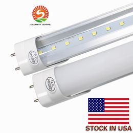 Stock en San Francisco/Ontario/Nueva Jersey T8 4ft/.2m G13 18 20 22w súper brillante smd2835 tubo led AC85-265v