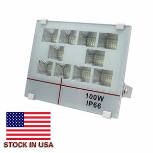 Stock Aux États-Unis + 50W 100W 200W Projecteurs à LED Projecteurs extérieurs Éclairage paysager 180 degrés rotatif AC 85-265V