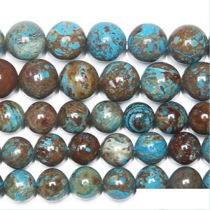 Stone 8Mm Natural Stone Blue Crazy Lace Agates Round Loose Beads 4 6 8 10 12Mm Pick Size For Jewelry Making Drop Delivery 2022 Dhttu
