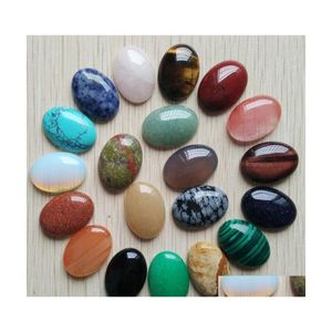 Pierre En Gros 18X25Mm Naturel Mixte Ovale Cab Cabochon Cystal Perles En Vrac Pour La Fabrication De Bijoux Drop Delivery Dhzsf