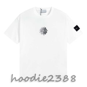 Stone-y006-12, camiseta de diseño de manga corta para hombre y mujer, cómoda y casual, estilo multiestampado bicolor blanco y negro, número de placa de alta calidad