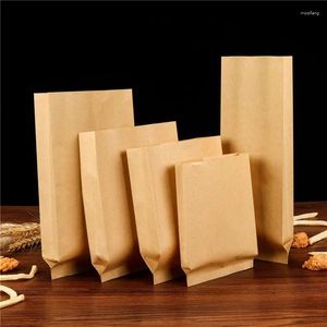 Bolsas de almacenamiento 1000pcs/lote Kraft Paper Bag Propina para Hamburgo Sandwich Donut Bread Packaging Food Cookie Cookie Takeaway