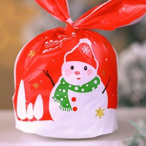 Bolsas de almacenamiento, 10 Uds., bolsa de regalo de Navidad, medias de Navidad, decoración de mesa de fiesta, Santa, nieve, dibujos animados, dulces, galletas, suministros para eventos