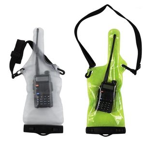 Sacs de rangement 1pcs Walkie Talkie Bag Titulaire de la pochette à eau imperméable avec sangle pour parcs aquatiques de plage, rafting, ski alpin