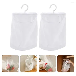 Sacs de rangement 2 pièces jouets de bain pour bébés sac en maille avec cintre vêtements suspendus pochette ménage blanc bébé