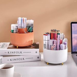 Bolsas de almacenamiento Organizador de escritorio giratorio de 360 grados - Portalápices Lápiz para taza de maquillaje minimalista Proveedor de oficina en el hogar