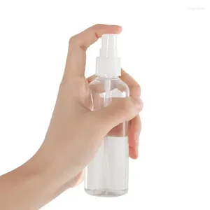 Bolsas de almacenamiento 5 unids 100 ml Botella de bomba recargable de plástico con dispensador de loción para lociones Champú Botellas de viaje Maquillaje Cosméticos