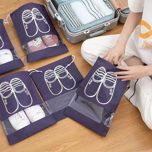 Storage Bags 5pcs Shoes Bag Closet Organizer Non-woven Travel Portable Waterproof Pocket Clothing Classified Hanging