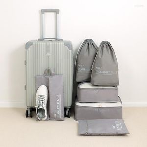 Sacs de rangement 6 PCS / Set étanche à serre-serre-serpette Sac de voyage Emballage Emballage Set à bagages portables vêtements de sous-vêtements