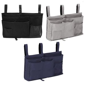 Bolsas de almacenamiento Bolsa de Caddy de noche Multi bolsillos Colgando Accesorios de cama Organizador Gadget Oxford Tela para dormitorio Litera Libro