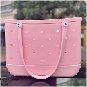 Sacs de rangement Bogg Bag Sile Beach Custom Tote Fashion Eva Plastic 2023 Femmes Summer Drop Livraison Home Garden Housekee Organisation 391