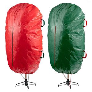 Bolsas de almacenamiento Cubierta de árbol de Navidad Bolsa de lona vertical Impermeable para mantenerse de pie y