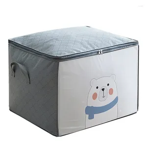 Sacs de rangement - Clothes Organizer Sac Cartoon Boîte portable Boîte pliante Oreiller de courtepointe Armoire Armoire Déplacer les accessoires pour la maison