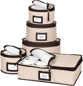 Sacs de rangement, conteneurs, ensemble de 5 pièces, boîtes de déménagement pour diviseurs de vaisselle, service saisonnier 12 2023, Style à la mode