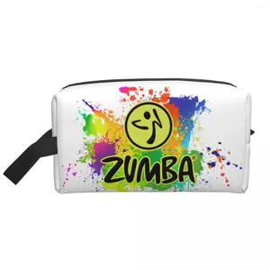 Bolsas de almacenamiento Fitness personalizados Zumbas Travel Cosmetic Bag Women Dance Makeup Organizer Lady Beauty Dopp Kit