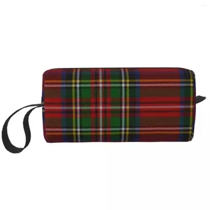 Sacs de rangement personnalisés modernes classiques Royal Tartan Plaid trousse de toilette femmes cosmétiques maquillage organisateur dames beauté Dopp Kit boîte