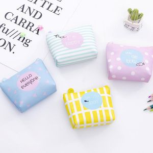 Bolsas de almacenamiento Lindo Sanitary Pad Bolsa Niñas Servilleta Tampón Bolsa Mujer Tarjeta Cosmética Monedero Maquillaje Organizador MiniStorage