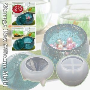Sacs de rangement bricolage champignon boîte moule cristal résine époxy bijoux miroir Silicone fabrication fournitures résultats U2V3