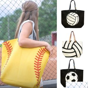 Sacs de rangement sacs à main pliables TOTALLE TOTE-BATBALL BASKETBALL FOOTBALLE Volleyball Canvas Sacs Home Garden Organization de l'entretien des ménages DHO4Q