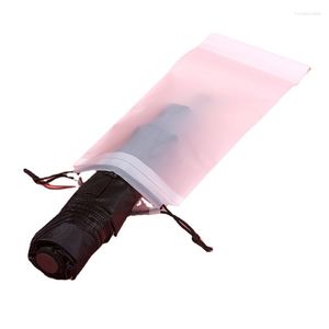 Sacs de rangement sac de parapluie pliant de poche étanche de poche anti-piste de carreaux de bagage à main voyage transparent transparent
