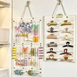 Sacs de rangement, support de nœuds de cheveux, organisateur mural suspendu, Clips de grande capacité, accessoires d'affichage de bandeau pour filles, décor de chambre de Bady