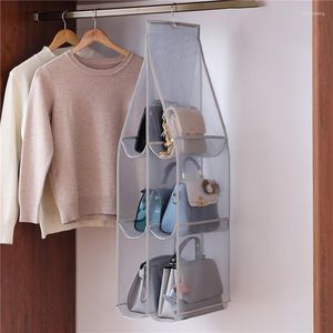 Sacs de rangement suspendus sac à main organisateur pour armoire placard sac Transparent porte mur clair chaussures diverses avec pochette de suspension