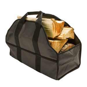 Bolsas de almacenamiento Bolsa de leña pesada Portador de lona de servicio Titular de troncos de madera Chimenea interior Totes Herramientas de jardín