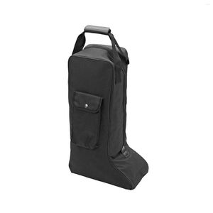 Sacs de rangement Sac de bottes d'équitation résistant à la poussière avec poignée de poche avant, pochette de transport pour bottes de Camping sous le lit