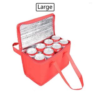 Storage Bags Insulated Thermal Cooler Bag Cool Lunch Foods Drink Boxes Big Square Chilled Zip Picnic Tin Foil Food