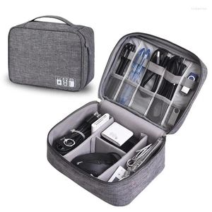 Sacs de rangement Câble de données de voyage de grande capacité Sac numérique électronique Multi-fonction USB Ligne Casque Projecteur