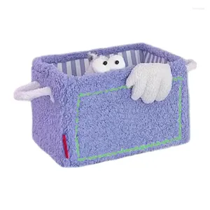 Sacs de rangement Grand tissu Cube Bin écologique pliable jouets boîte carrée Kawaii dessin animé conteneur organisateur avec poignée pour chambre à coucher