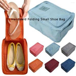 Bolsas de almacenamiento bolso de viaje multifuncional Tota portátil para mujeres Nylon plegable Polvo de zapatos Bolso de calzado Bolso Damas Hogar en casa