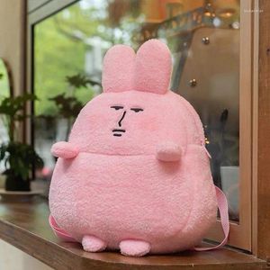 Bolsas de almacenamiento Myfriend Rabbits Pink Forma Mochilas de lujo Cartoon Gran capacidad Bag de maquillaje para mujeres 28x26cm Fashion Zipper