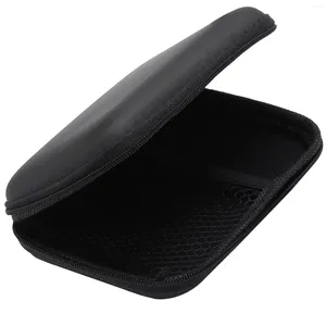 Sacs de rangement Disque dur portable Disque dur antichoc Housse de fermeture à glissière Étui 2,5 pouces HDD Hardcase Noir
