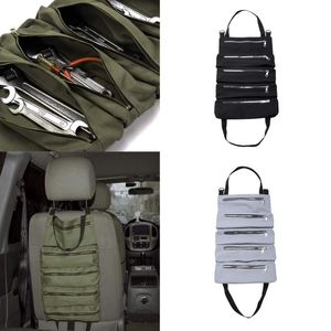 Sacs de rangement Roll Tool Multi-Purpose Up Bag Wrech Pouch Hanging Zipper Carrier Tote For Car